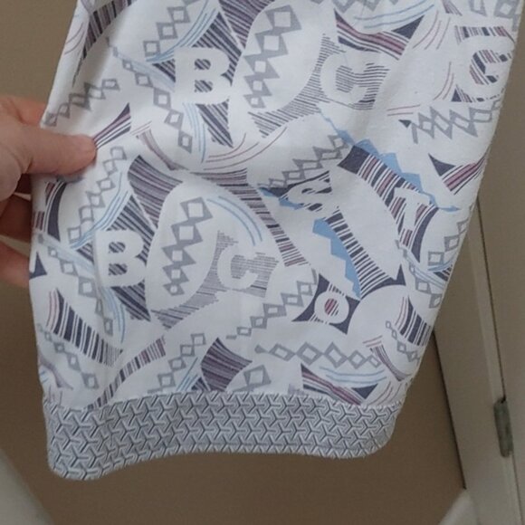 Men's plus size XXXL lounge pajamas pants white geometric pattern - Picture 4 of 5